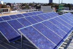 Solar panels at work in Melbourne.